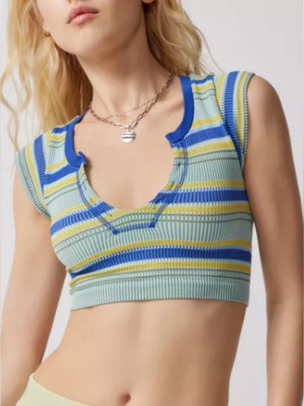 Urban Outfitters Out From Under Go For Gold Seamless Striped Top
